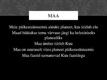 Maa ja Kuu #3