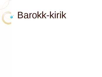 Barokk-kirik