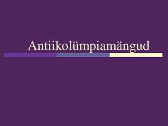 Antiikolümpiamängud esitlus
