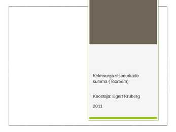 Kolmnurga sisenurkade summa-Teoreem-Tõestamine