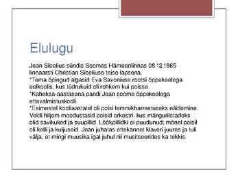Jean Sibeliuse elulugu #2