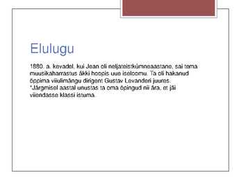 Jean Sibeliuse elulugu #4