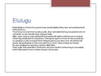 Jean Sibeliuse elulugu #5
