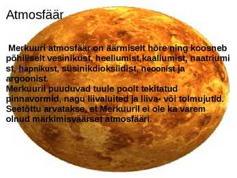 Merkuuri lühitutvustus #6