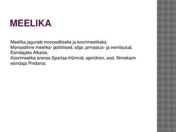 Kreeka lüürika ja teater #5