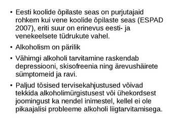 Ettekanne Alkohol ja perekond #15