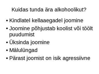 Ettekanne Alkohol ja perekond #3