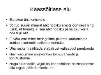 Ettekanne Alkohol ja perekond #9