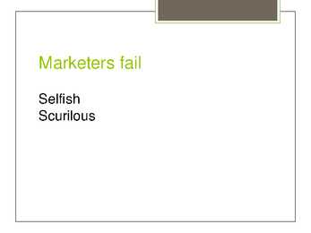 All Marketers are Liars-presentatsioon #9