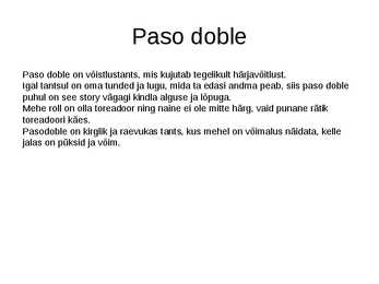 Paso Doble #2