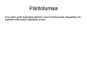 Paso Doble #4