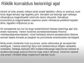 Ajaloo presentatsioon-RIIK ÕIGUS ARMEE-Rooma #8