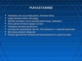 Õpimapp - doseerimine-põrandate ja akende puhastamine #12