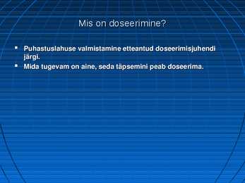 Õpimapp - doseerimine-põrandate ja akende puhastamine #4