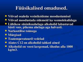 Alkoholid ja lihtalkoholid #7