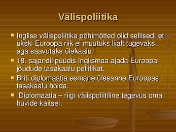 INGLISMAA 19-SAJANDI ALGUL - kokkuvõte #8