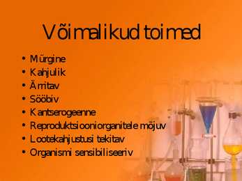 Keemilised ohutegurid toiduainetööstuses-kemikalide mõju #7