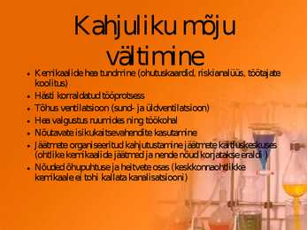 Keemilised ohutegurid toiduainetööstuses-kemikalide mõju #8