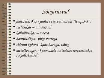Köögis kasutatavad serveerimisvahendid slideshow #17
