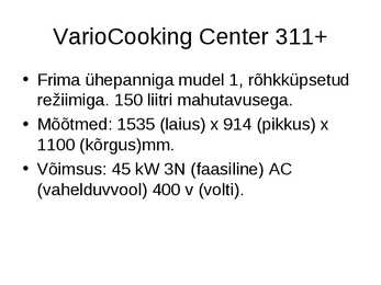 Vario Cooking Center - slideshow #12