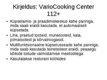 Vario Cooking Center - slideshow #13