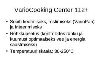 Vario Cooking Center - slideshow #14