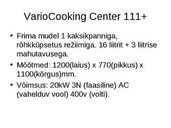 Vario Cooking Center - slideshow #6