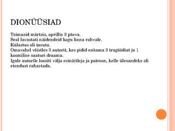 Rooma teater-Kreeka teater Power Point ÜKSIKASJALIK #4
