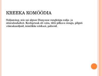 Rooma teater-Kreeka teater Power Point ÜKSIKASJALIK #7