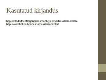 Artur Alliksaar - looming-elulugu #8