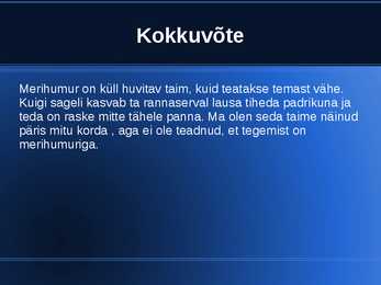 Merihumuri levik #7