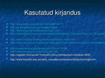 Rudolf Tobiase eluloo kokkuvõte #11