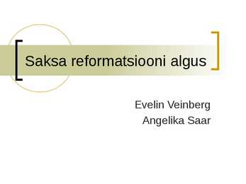 Saksa reformatsiooni algus slideshow