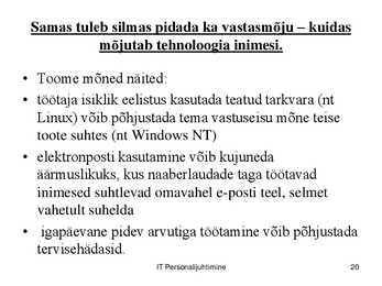 IT töökorralduse arengufaasid ettevõttes #20