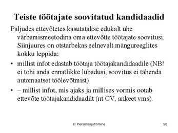 IT töökorralduse arengufaasid ettevõttes #28
