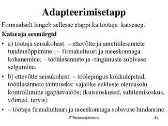 IT töökorralduse arengufaasid ettevõttes #34