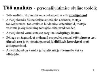 IT töökorralduse arengufaasid ettevõttes #9