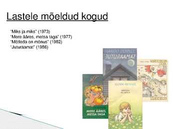 Hando Runnel - elulugu ja looming #10