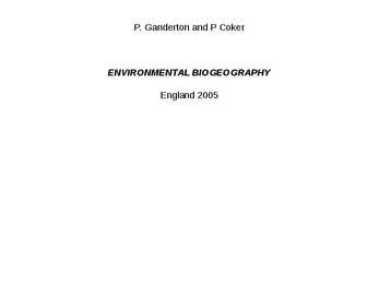 Environmental Biogeography #2