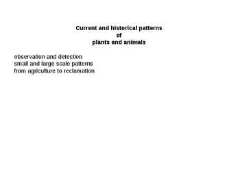 Environmental Biogeography #4
