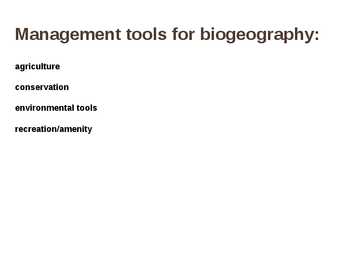 Environmental Biogeography #9
