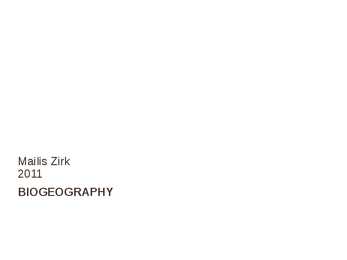 Environmental Biogeography