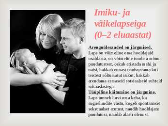 Seksuaalne areng lapseeas #4