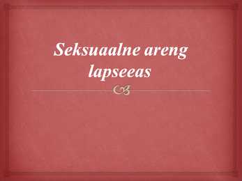 Seksuaalne areng lapseeas