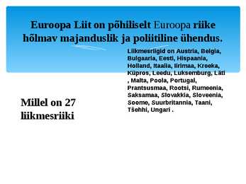 EUROOPA LIIT #2