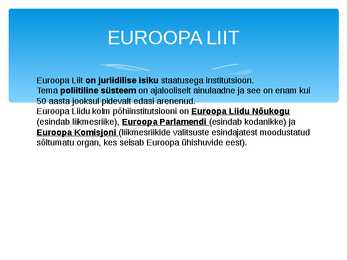 EUROOPA LIIT #6