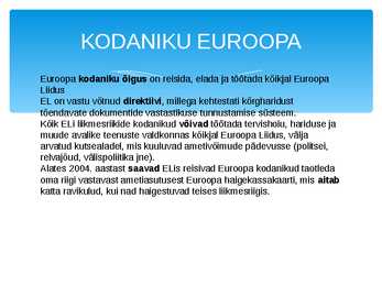EUROOPA LIIT #7