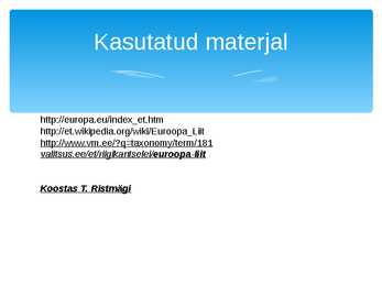 EUROOPA LIIT #9