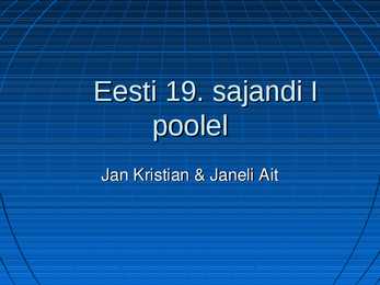 Eesti 19-sajandi esimesel poolel ettekanne