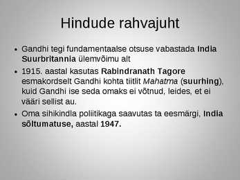 Mahatma Gandhi slaidiesitlus #9
